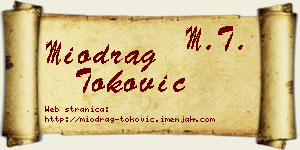 Miodrag Toković vizit kartica